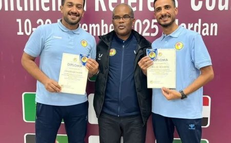 إنجاز عراقي في التحكيم.. الثنائي اسامة وبلال يحصلان على الشارة القارية